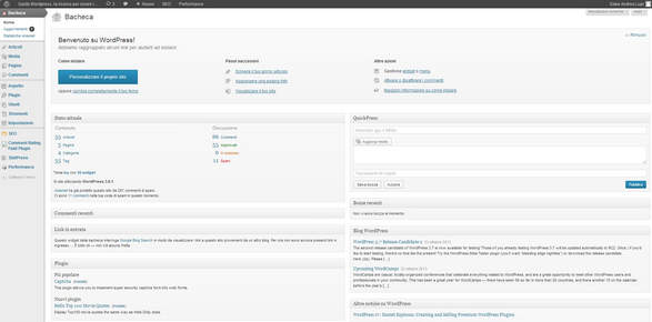 bacheca di wordpress